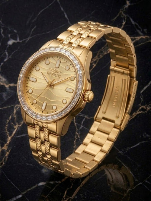 Celestial Gold — Baguette Bezel, 43mm