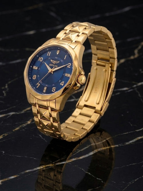 Specialty Gold — Blue Dial with Crystal Accents, 41mm