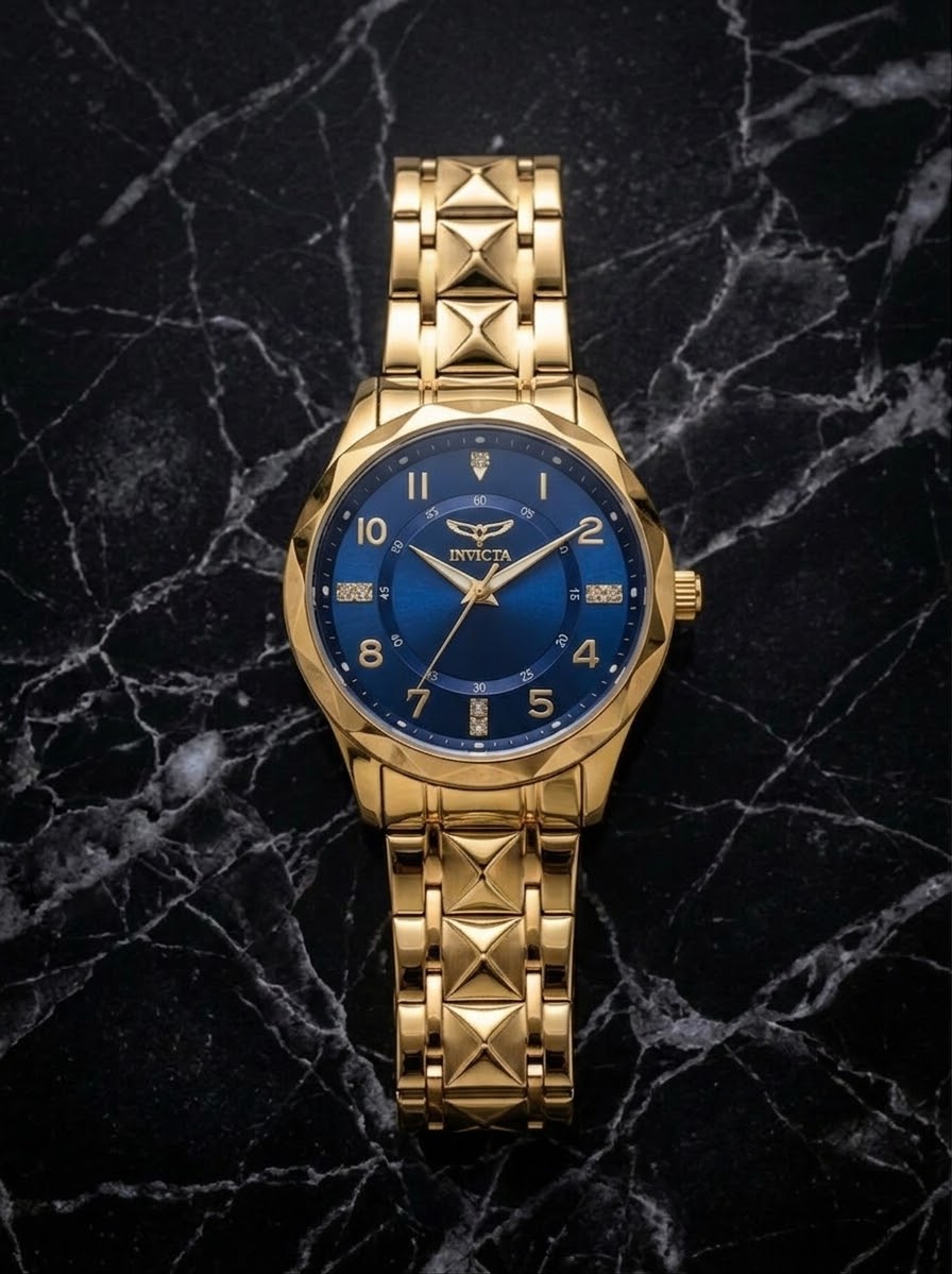 Specialty Gold — Blue Dial with Crystal Accents, 41mm