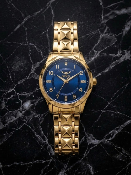 Specialty Gold — Blue Dial with Crystal Accents, 41mm