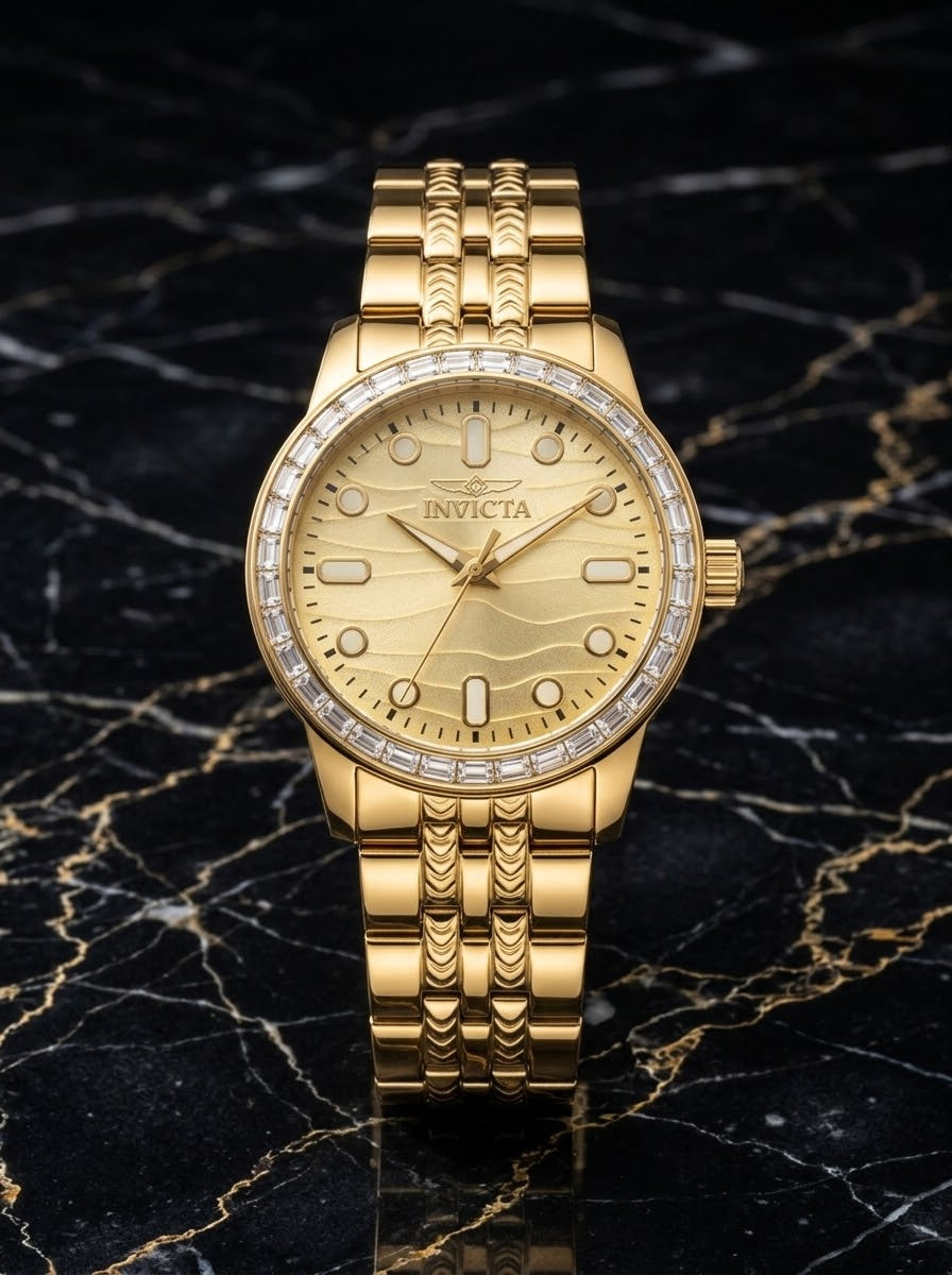 Celestial Gold — Baguette Bezel, 43mm